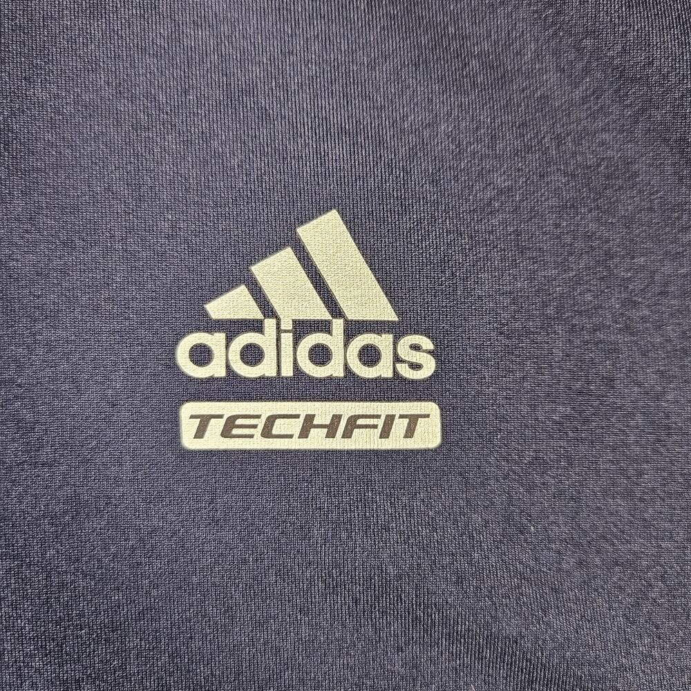 Adidas Climalite Techfit Compression Shirt Men 2XL Short Sleeve Navy Performance - Picture 3 of 11